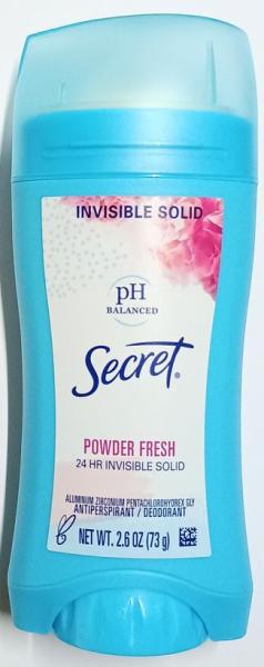 SECRET 'Powder Fresh' 20 % More Invisible Solid Deodorant PH-Balanced 73 gr